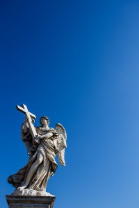 Angel with the cross from Ercole Ferrata at the Ponte Sant'Angelo